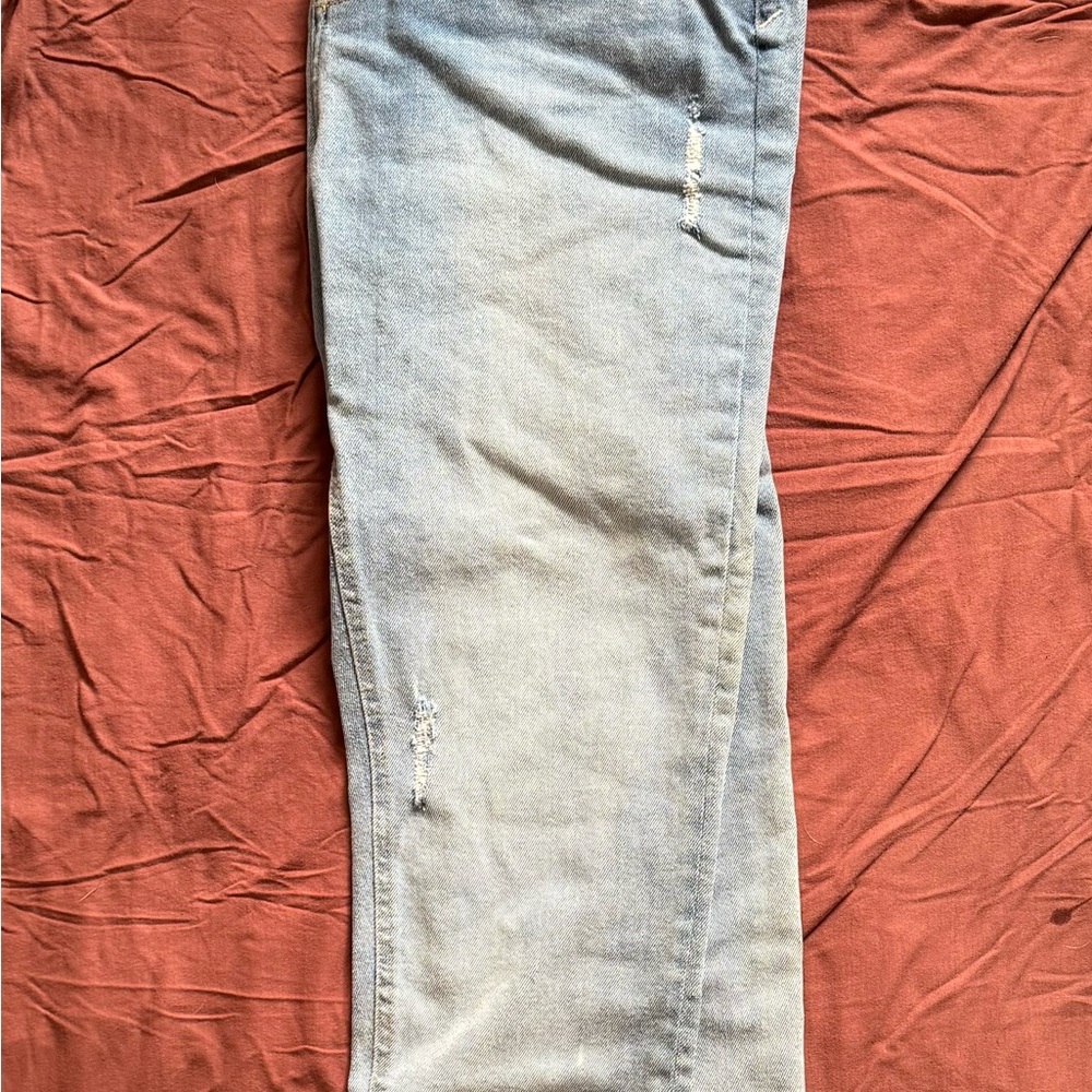 Stylish Light Blue Distressed Jeans
